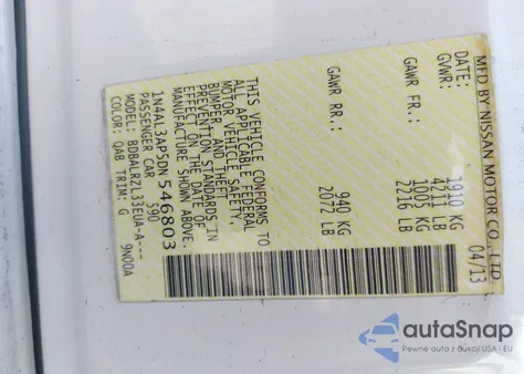 2013 Nissan Altima 2.5 S from USA, damaged, VIN 1N4AL3AP5DN546803